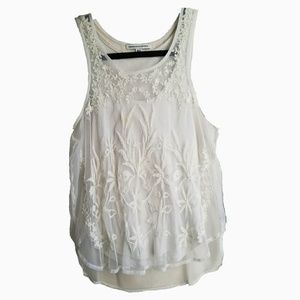 American Eagle Off-white Lace Tank top